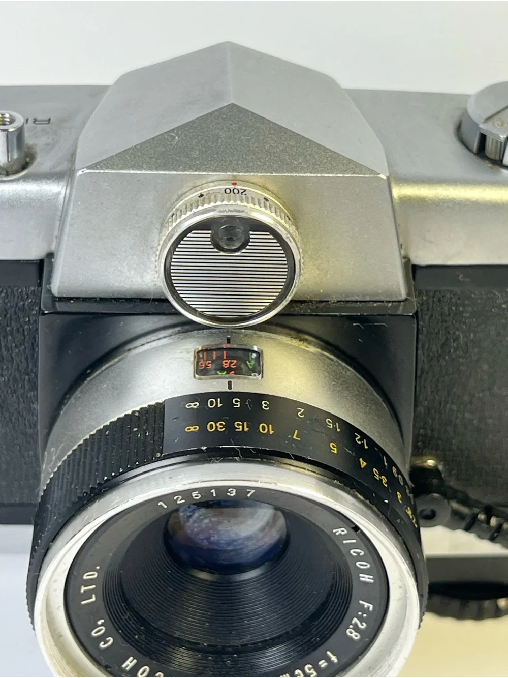 Ricoh 35 Flex 35mm Film Camera F2.8 Len Sunpak Thyristor MG-1 Flash Grip Vintage